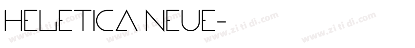 heletica neue字体转换